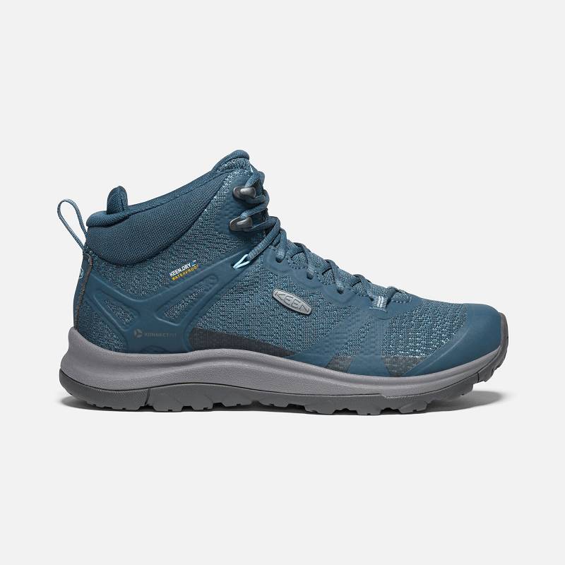 Keen Terradora II Waterproof Wanderstiefel Damen DE-73182 Majolica/Tapestry - Keen Damenschuhe Blau